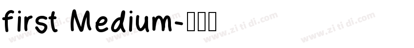 first Medium字体转换